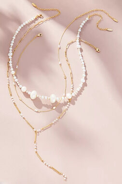 Anthropologie Camp Icon Beaded Necklaces, Set of 3 by Serafina, NWT